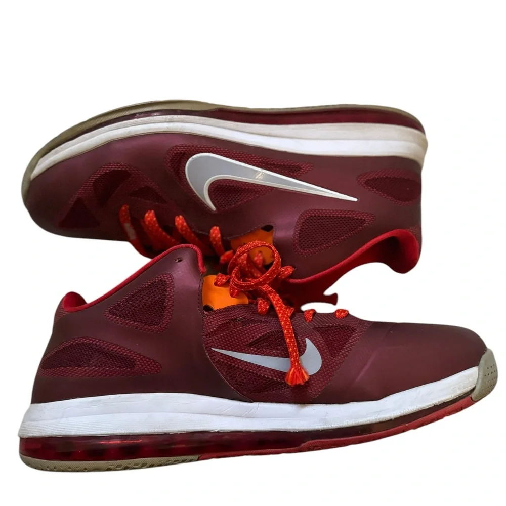 NIKE LeBron Low Cherry MENS 14 Basketball Shoes 510811-600 FAST SHIPPING - Picture 3 of 8
